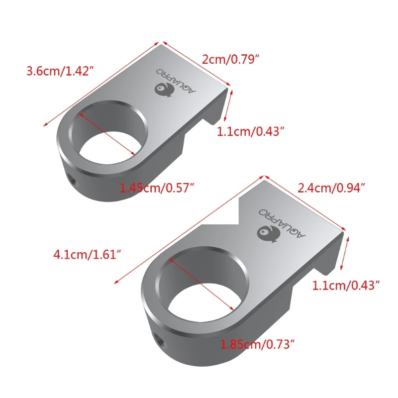 thumbnail image 2 of FZONE Mini Aquarium Fixing Clamp, Aluminum Alloy Holder For Rimless Aquariums Fasten Water Pipes With Anti-Overflow Card Slot For Fish Tank Inlet And Outlet Pipes 2pcs 2 of 13