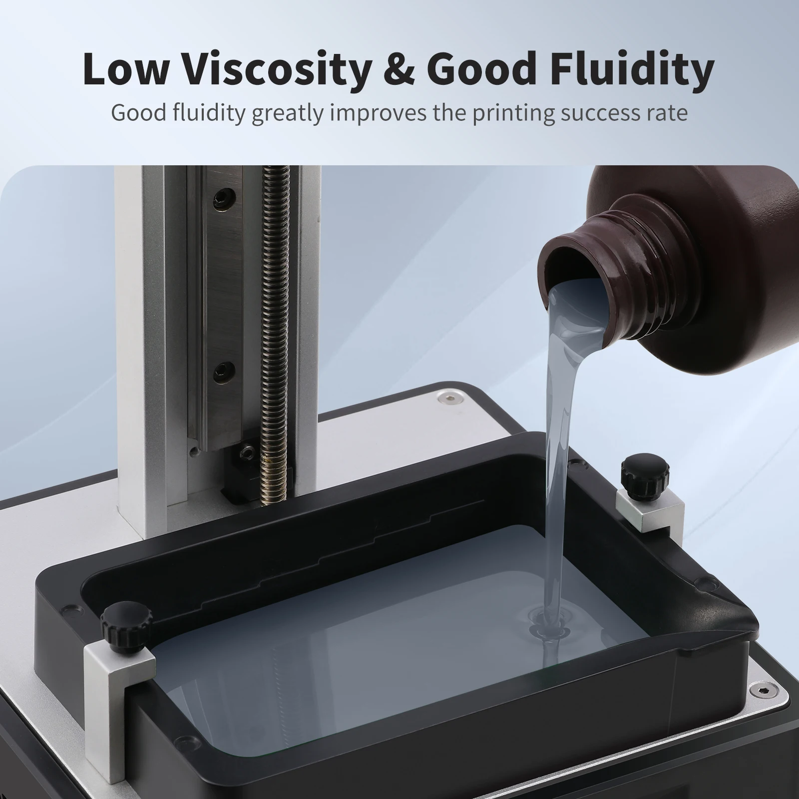 Anycubic-resina uv de Alta Precisão para Impressão Lcd 3d Resina Lavável à Água Baixo Odor Baixa Viscosidade Impressora 3d 405nm - Imagem 3