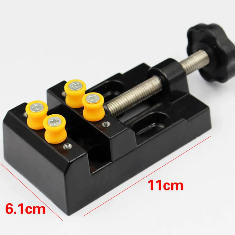Eight-hole vise, aluminum alloy walnut clamp, table clamp, flat-nose pliers, olive bodhi bead fixture