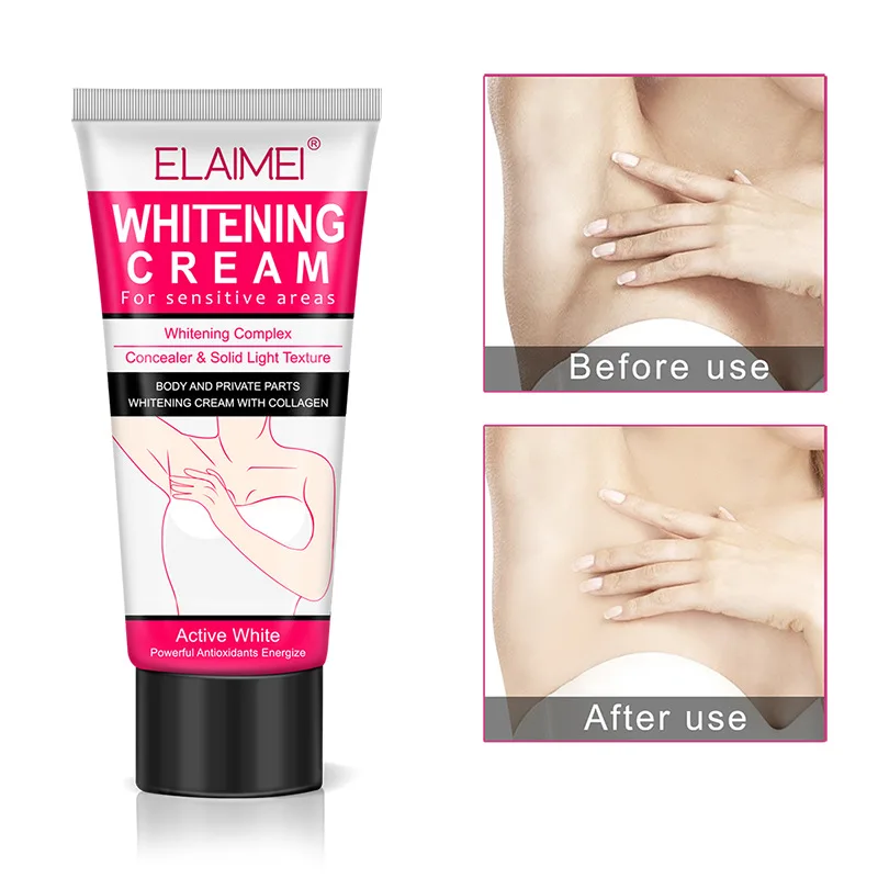 ELAIMEI Whitening Cream Face Body Lightening Creams Underarm Armpit Whitening Cream Legs Knees Private Parts Body Nature White 3