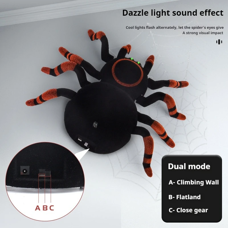2024 New 2.4g Wireless Remote Control Simulation Wall Climbing Spider Land Wall Climbing Dual-Mode Children'S Remote Control Toy 2