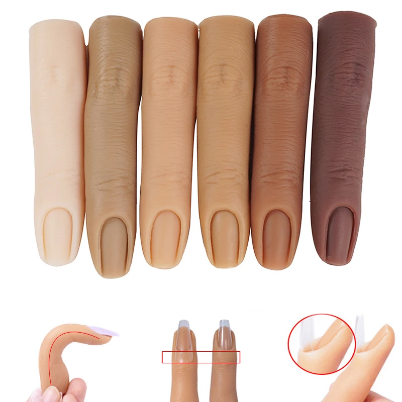 1 Stuks Nagel Siliconen Praktijk Vinger Model Tool Met Gewrichten