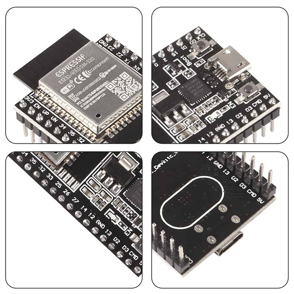 3pcs ESP32 DevKitC ھ  ESP32   ESP32-WROOM-32D WiFi    Arduino IDE
