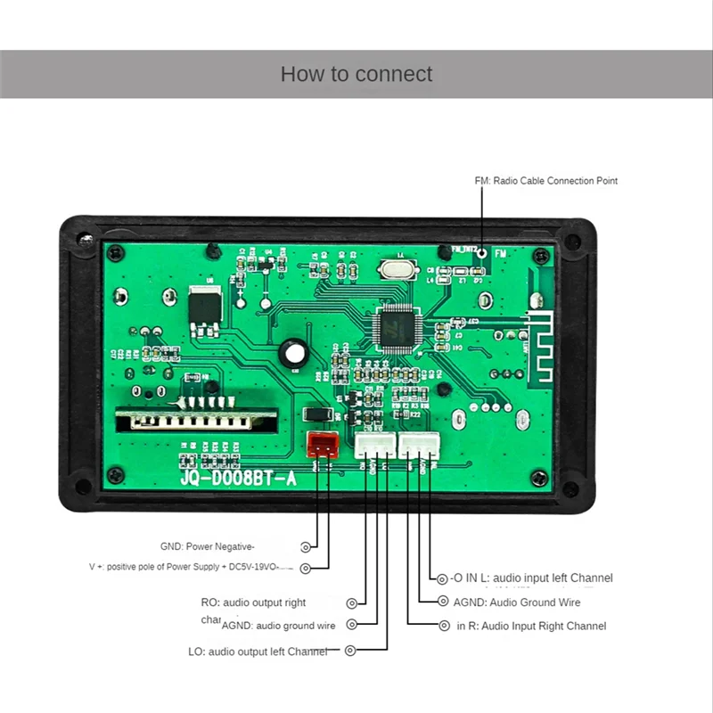 탁월한 LCD 디스플레이 블루투스 5.0 MP3 디코더 보드 지원 핸즈프리 녹음 FM DC 12V MP3 WMA WAV APE FLAC 오디오 플레이어