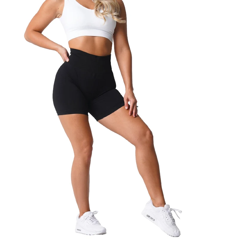 2023 New Spandex Solid Seamless Shorts Women Soft Workout Tights Fitness Outfits Yoga Pants Gym Wear