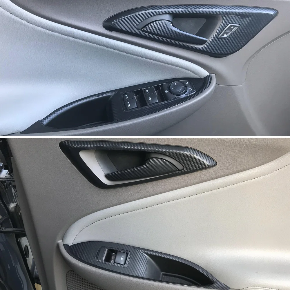 Chevrolet Malibu XL 2016-21 용 탄소 섬유 자동차 필름 인테리어 스티커 센터 콘솔 기어 대시 보드 에어 도어 핸들 리프트 패널