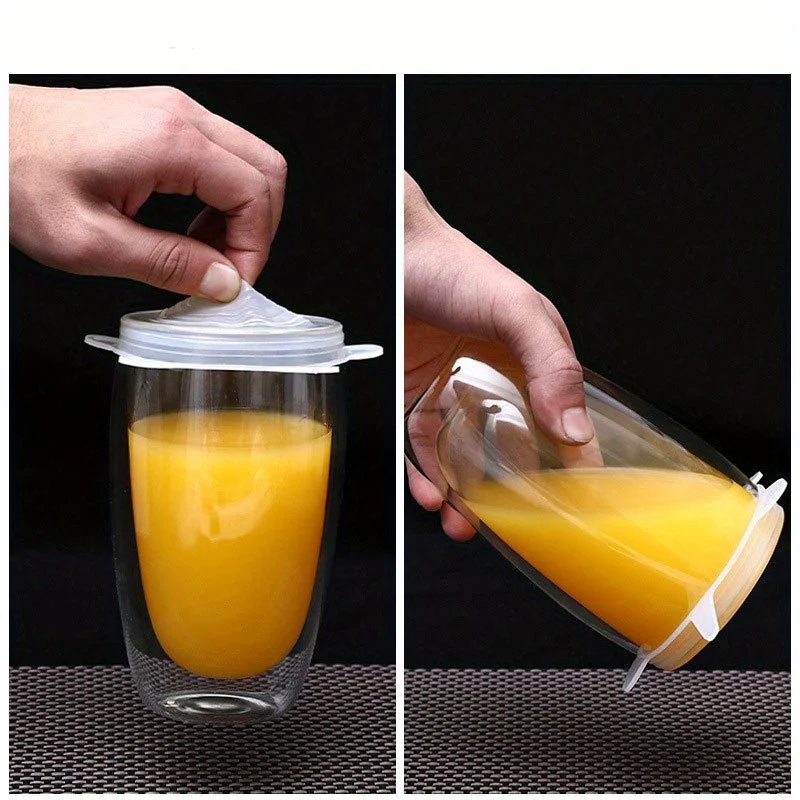 Silicone Elastic Cover Reusable Food Cover for Bowls Pans and Pots Microwave and Refrigerator Safe silicone food cover