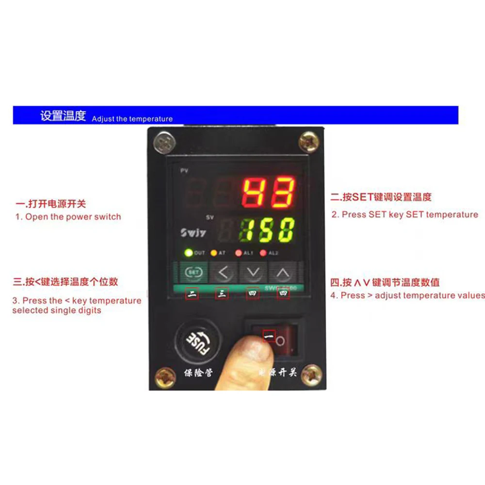 220V Handheld Digital Heat Leather Cloth Wood Paper Pressing Tool Hot Foil Stamping Craft Pressing Machine for Copyright