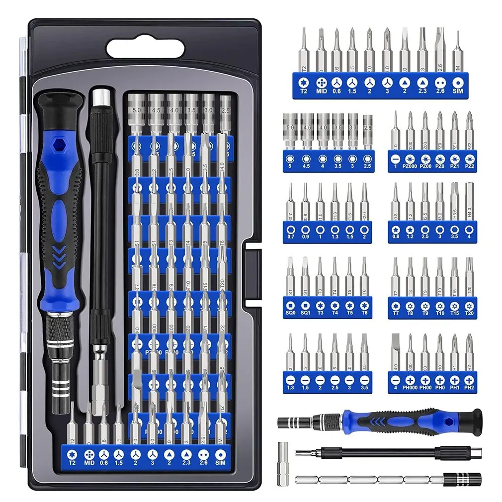 

Набор прецизионных отверток Phillips Torx 62 в 1, комплект профессиональных ремонтных инструментов для IPhone, часов, камер