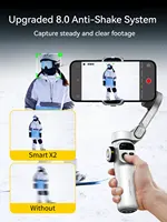 AOCHUAN Smart X2 Handheld Gimbal 3 Axis Stabilizer Built-in 20cm Extension Rod LED Display Phone Holder For iPhone Smartphone - Image 2