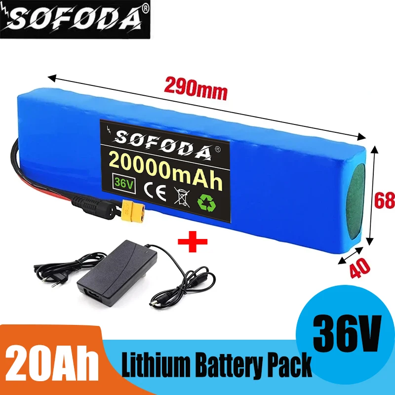 

10S3P 36V 20AH 18650 Rechargeable Lithium Battery Pack 1000W Power Modified Bicycle electric scooter Vehicle with BMS