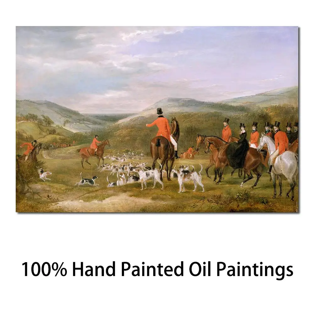 

Животное Искусство масло рисунок пейзаж Heywood Hardy The Беркли Охота Картины Ручная роспись