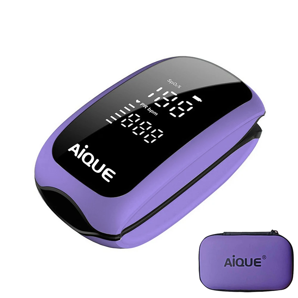 Rechargeable Child's Digital LED Display Pulse Oximeter with Strap and Lanyard