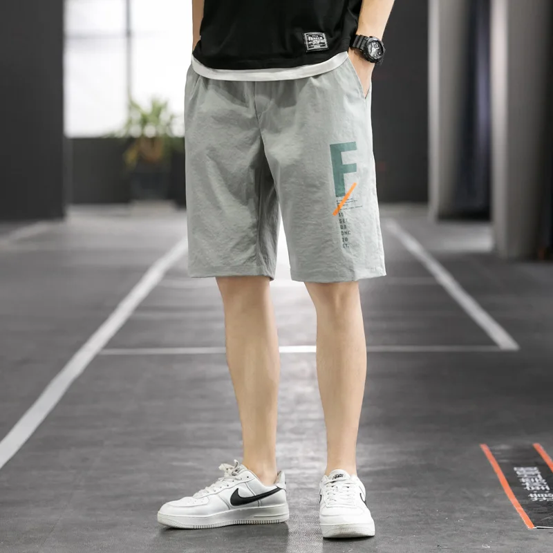 maamgic sweat shorts Men's shorts 2021 new casual summer pants men's pants loose five point trend beach pants thin style best casual shorts for men Casual Shorts