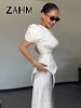 2026 Spring Summer Print Women Dress Sexy 3d Flower Button V-neck Pleated Hip Package Long Sleeve Dresses Party Lady Robe New 1