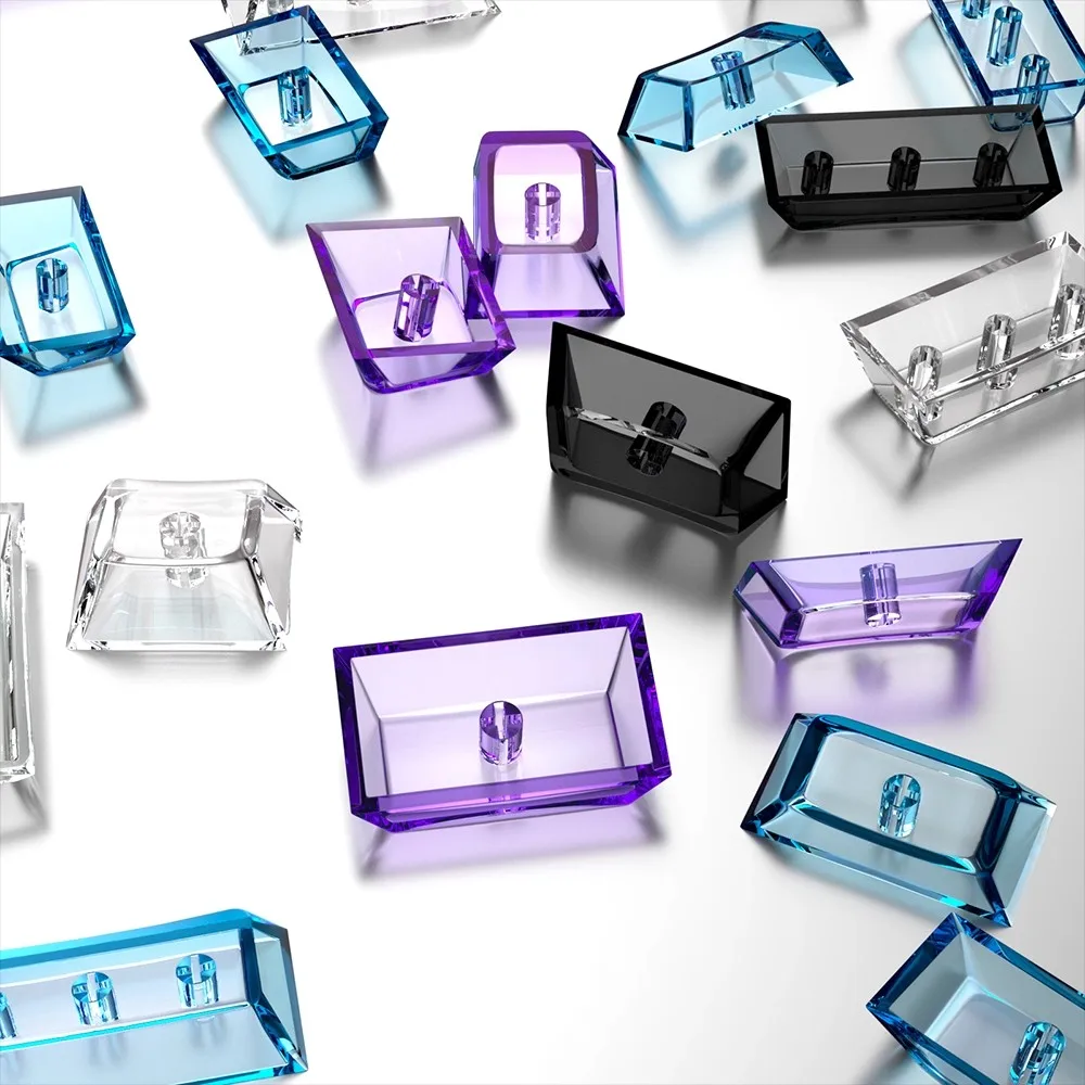 High Transparent PC Material Blank Keycaps Cherry Profile 1.5U 1.75U 2U ...