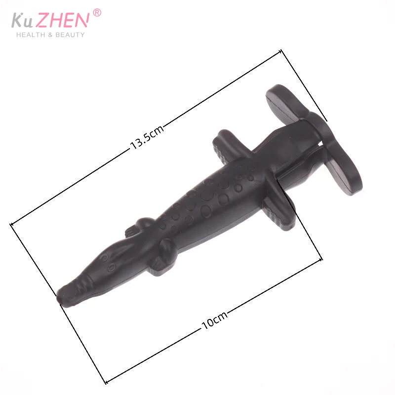 1Pcs 재사용 가능한 귀여운 악어 모양의 바늘 보호 케이스 치과 주사기 슬리브 커버 치과 의사 수술용 주사기 도구
