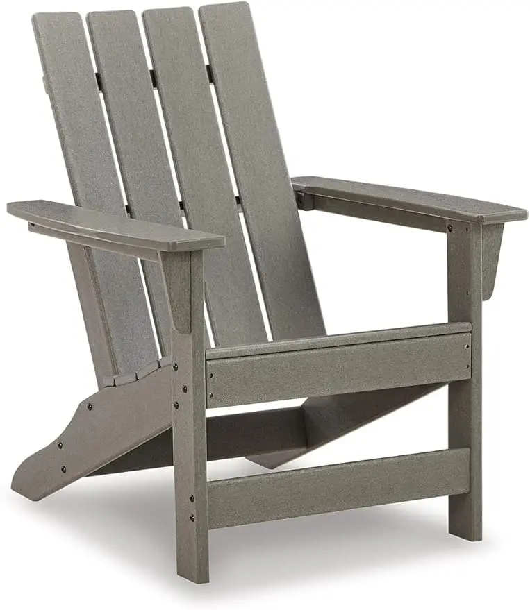 

Outdoor Patio HDPE Weather Resistant Adirondack Chair, Gray