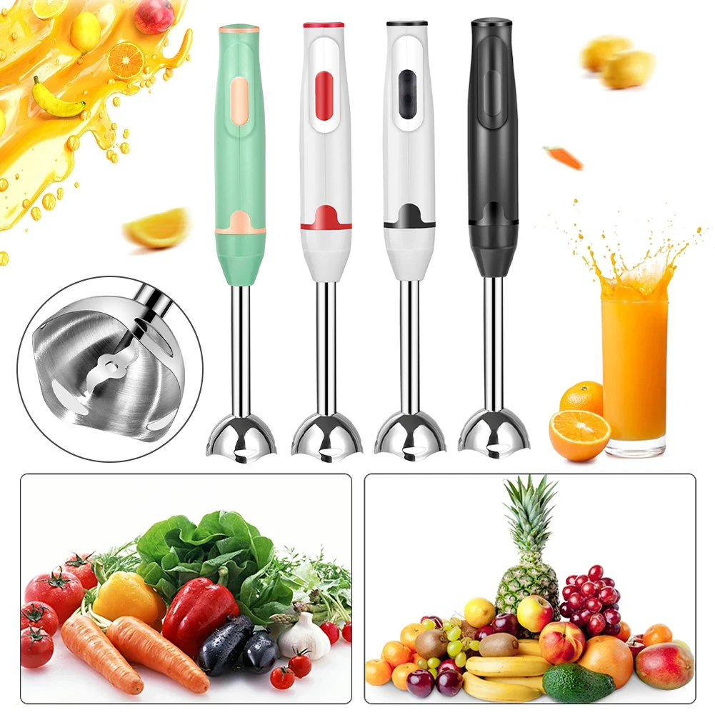 

4 Colors Immersion Hand Stick Blender Electric Food Vegetable Grinder Hand-Held Cooking Complementary Food Machine EU/US Plug