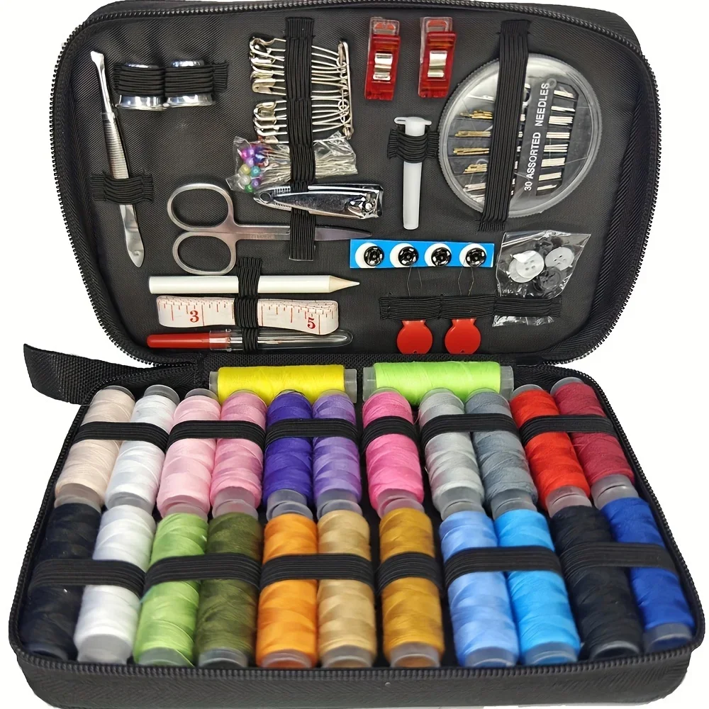 67/128pcs Sewing Kit With Sewing Supplies And Accessories 24-Color Threads, Needle And Thread Kit Products For Small Fixe