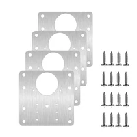 บานพับตู้ซ่อมแผ่นชุดตู้ครัวประตูบานพับแผ่นยึดหลุมแบนยึดรั้งวงเล็บเครื่องมือในครัวเรือน 6