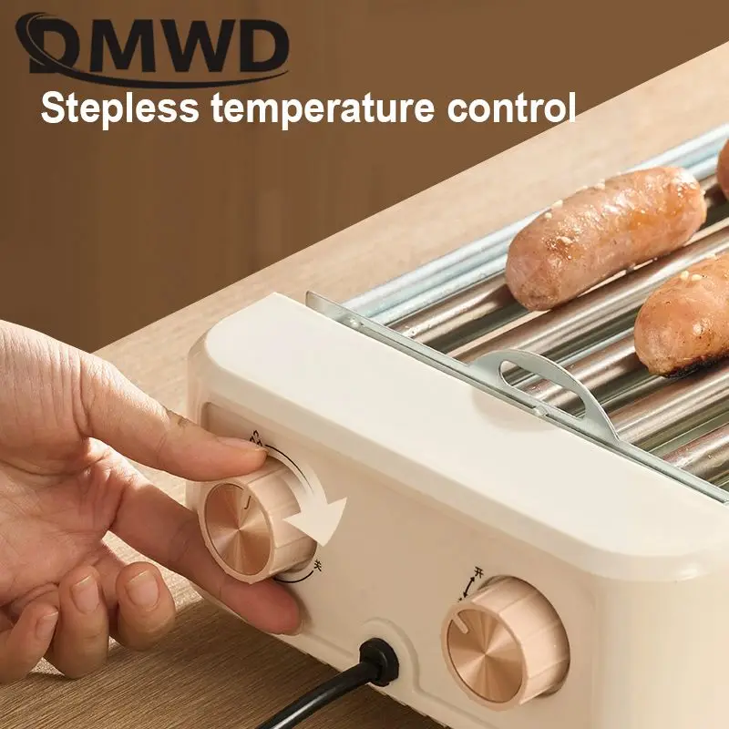 商用電動ソーセージローラーオーブン 5本式 ホットドッグ機 304