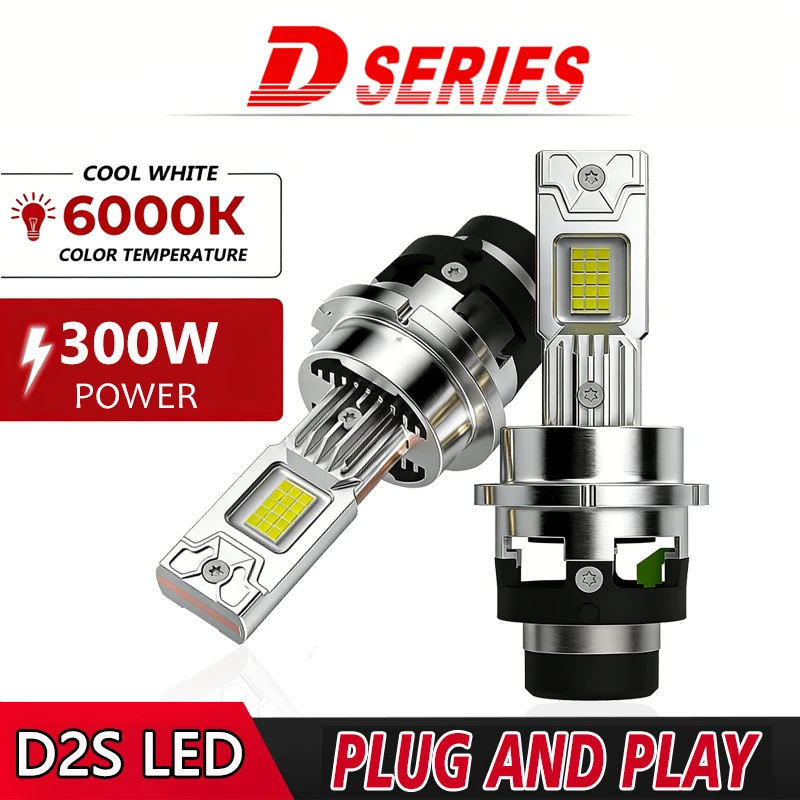 D 시리즈 LED 헤드라이트 HID 전구 D2S D4S 1:1 헤드램프 교체용 1..