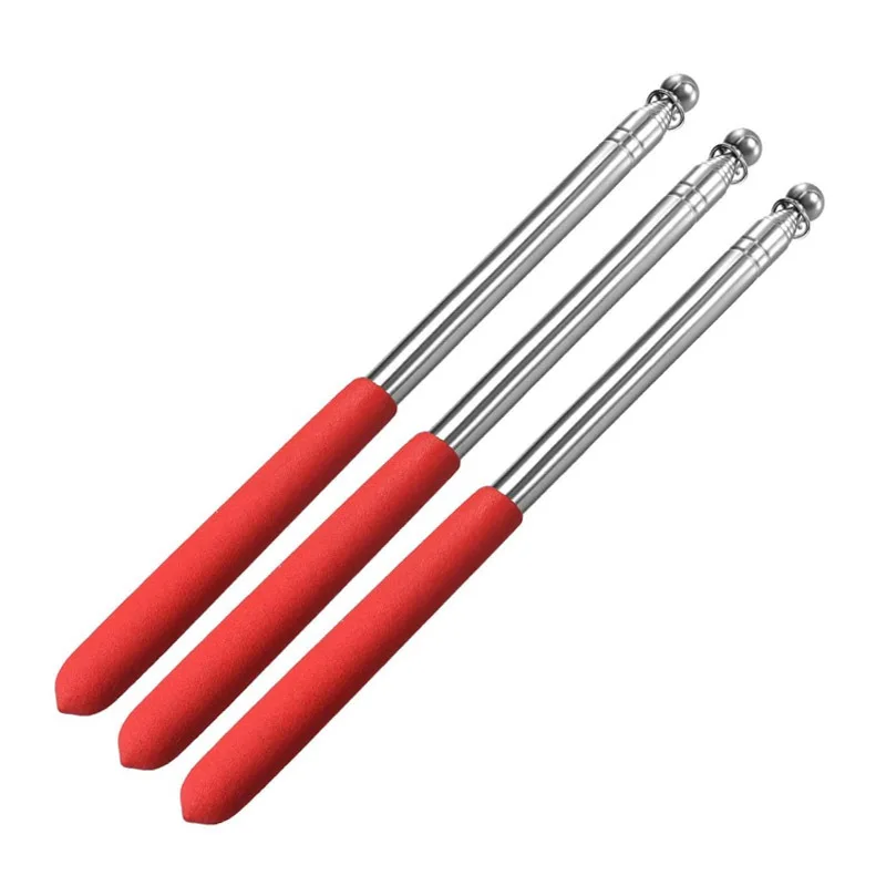 20Pcs Stainless Steel Extendable Pole 1.2M Portable Handheld Flag Pole Telescopic Pointer for Presentations Tour Guide Banner
