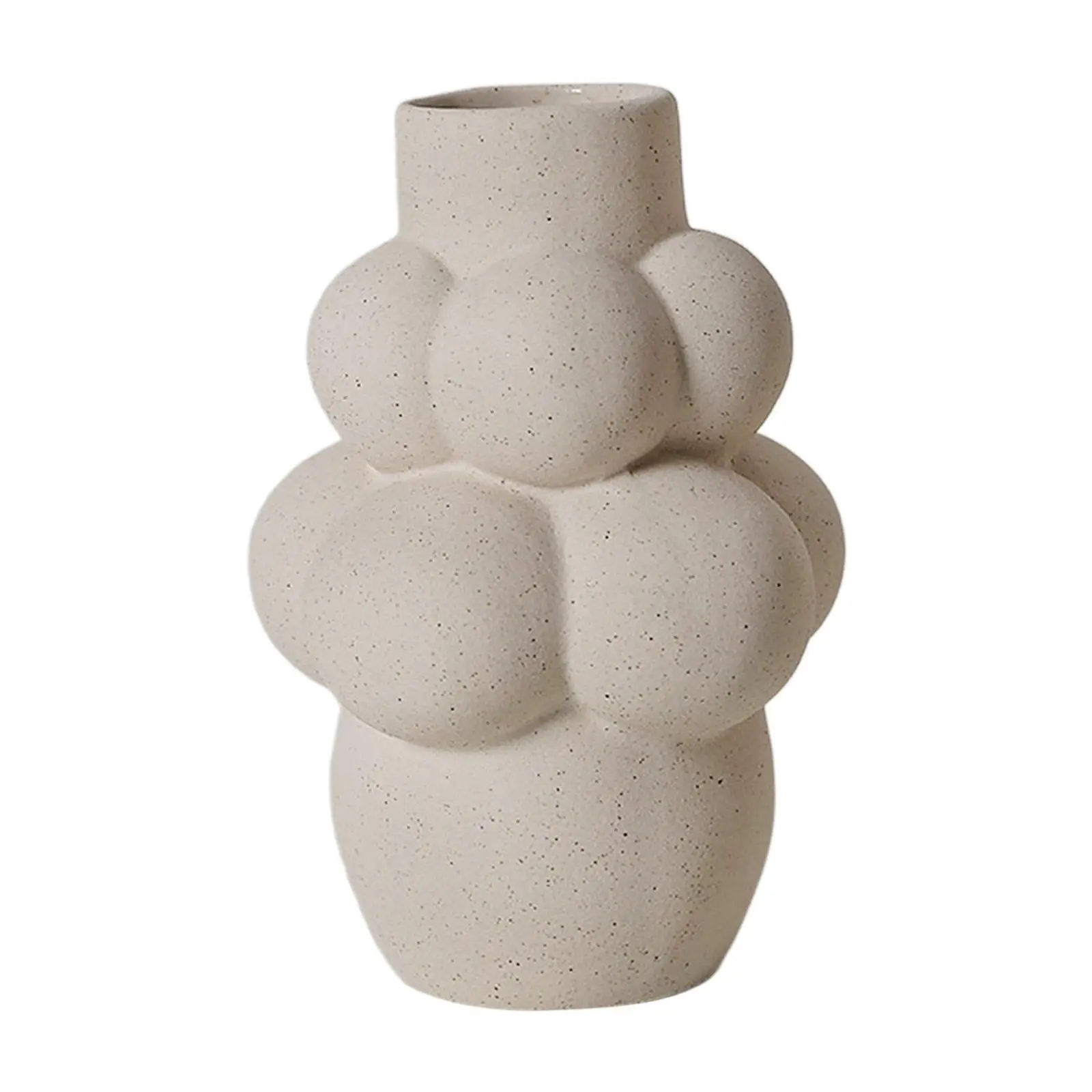 Gray Bubble Vase Ceramic Modern Flower Vase for Bathroom Desktop Living Room