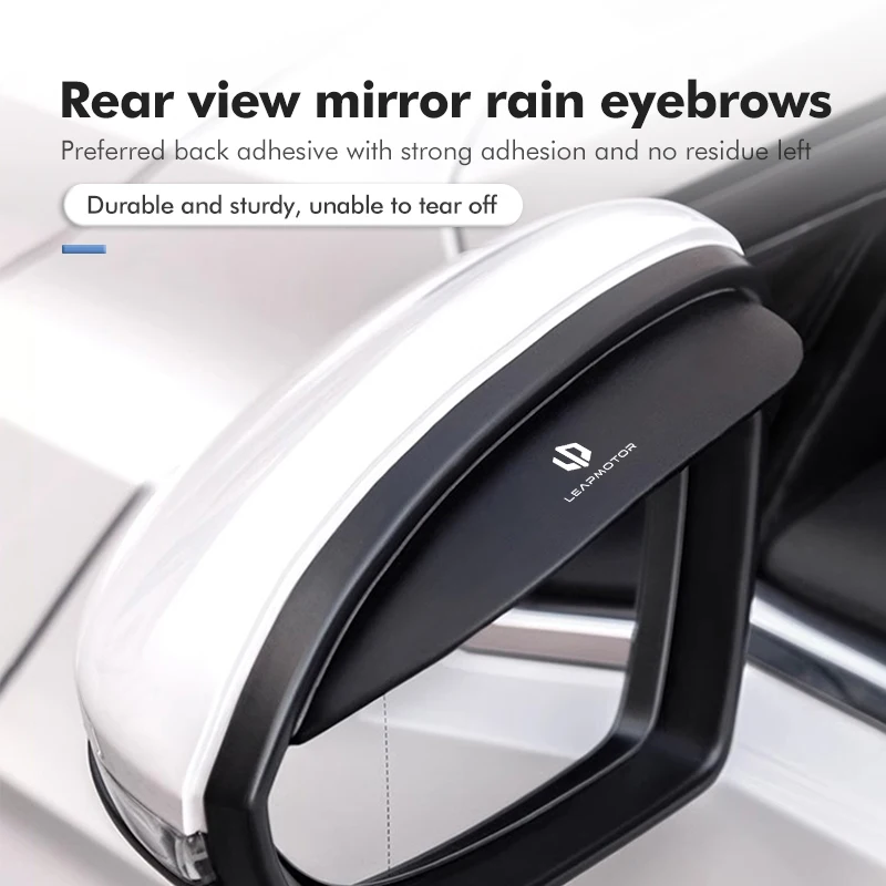 2pcs Car Rearview Mirror Stickers Rain Brow Protector Cover For Leapmotor LP T03 S01 C11 C01 2022 2023 2021 Reev