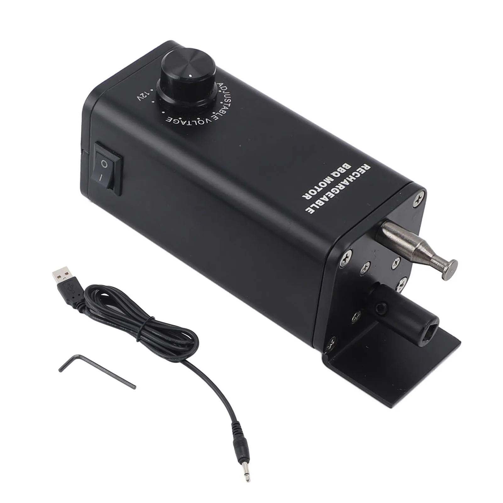 Rotisserie Grill Motor Heat Resistant Waterproof Switch 10W Adjustable Speed Rotisserie Motor Replacement for Outdoor Barbecue