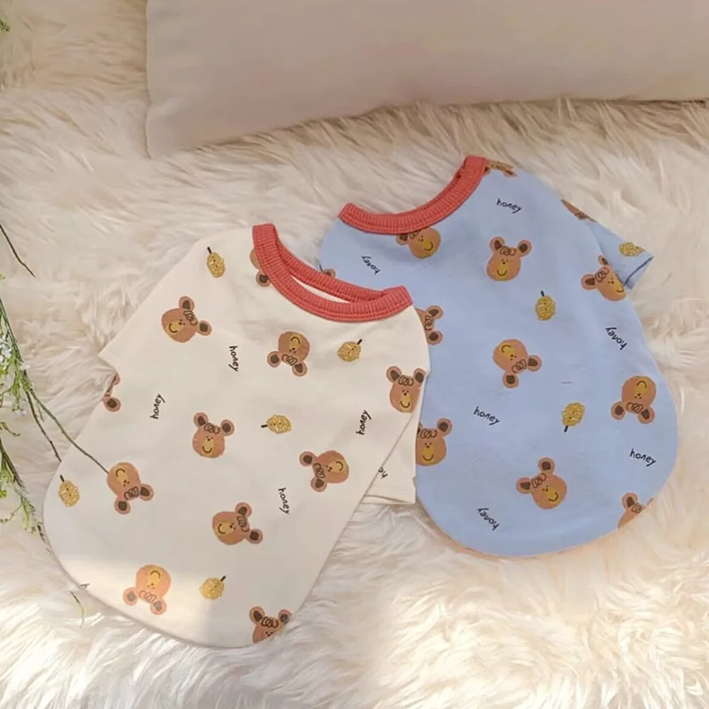 

Pet Pullover Spring Autumn Sweet Cartooon Clothes Small Dog Cute Desinger Knitwear Cat Fashion Soft Shirt Poodle Yorkie Maltese