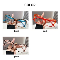 New Fashion Cat Eye Reading Glasses Women Anti-blue Light Eyeglasses Blocking Blue Light Readers Double Color Frame Eyewear 3