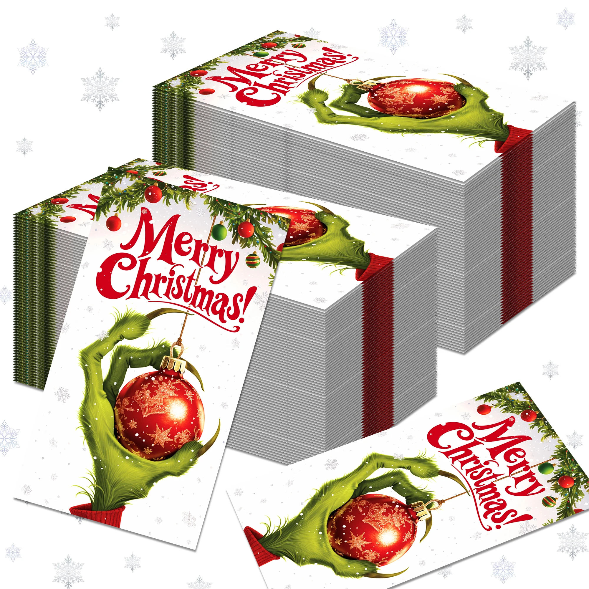 20 Stück Weihnachtsthema-Papier-Gastservietten, Einweggeschirr, Servietten, Taschentücher, Papierhandserviette für Weihnachtsfeier, Esstisch – Detail 1