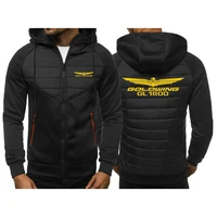 2025 printemps et automne homme Cardigan manteau à glissière veste Goldwing GL1800 japon motos Logo imprimé quotidien Simple Style sweats à capuche 2