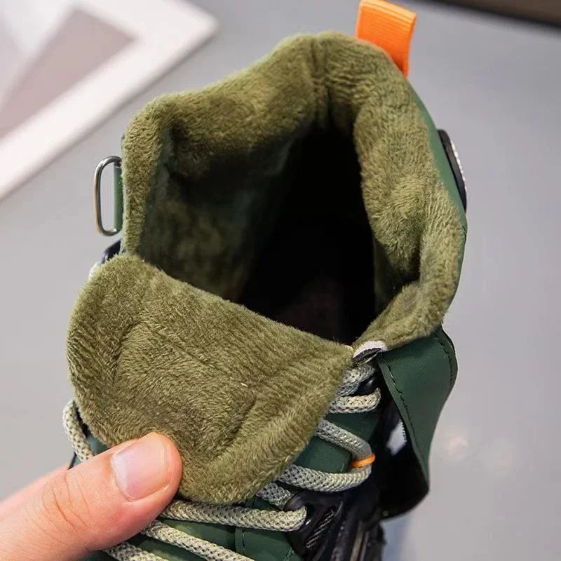Children Sports Shoes Girls Boys Winter Keep Warm Anti-slippery
