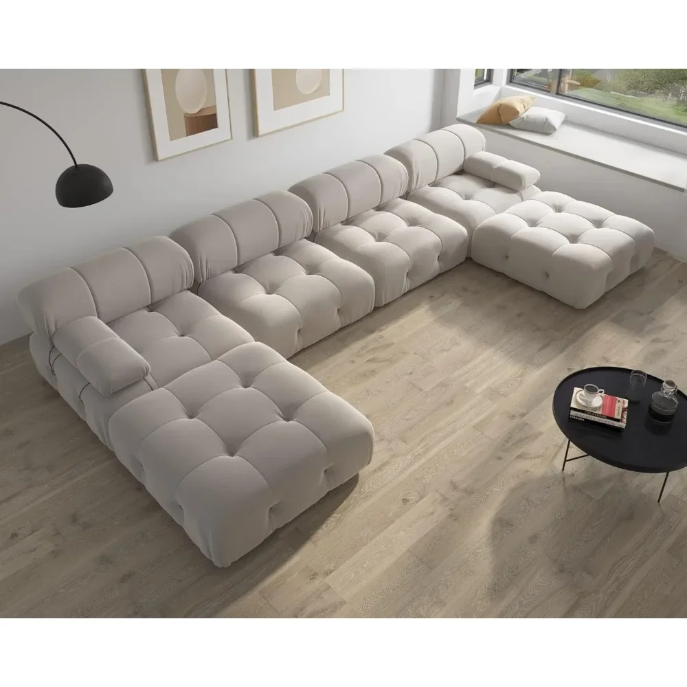 Description Picture 2 of itemliving room sofas Sectional Sofa, Modular Sectional Couch with Ottomans- L Shaped Couch for Living Room, 4 Seater Sofa Sets,104"