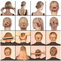 Perruque tête sphérique torsadée en Nylon rapide Simple, plat français, fer à friser paresseux, fabricant de chignon, beignets synthétiques, bandeau bourgeon 4