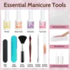 48 Colors Nude Pink Brown Glitter Dipping Powder with Dip Liquid Set & Essential Manicure Tools for Valentines Nails Women Gifts 5