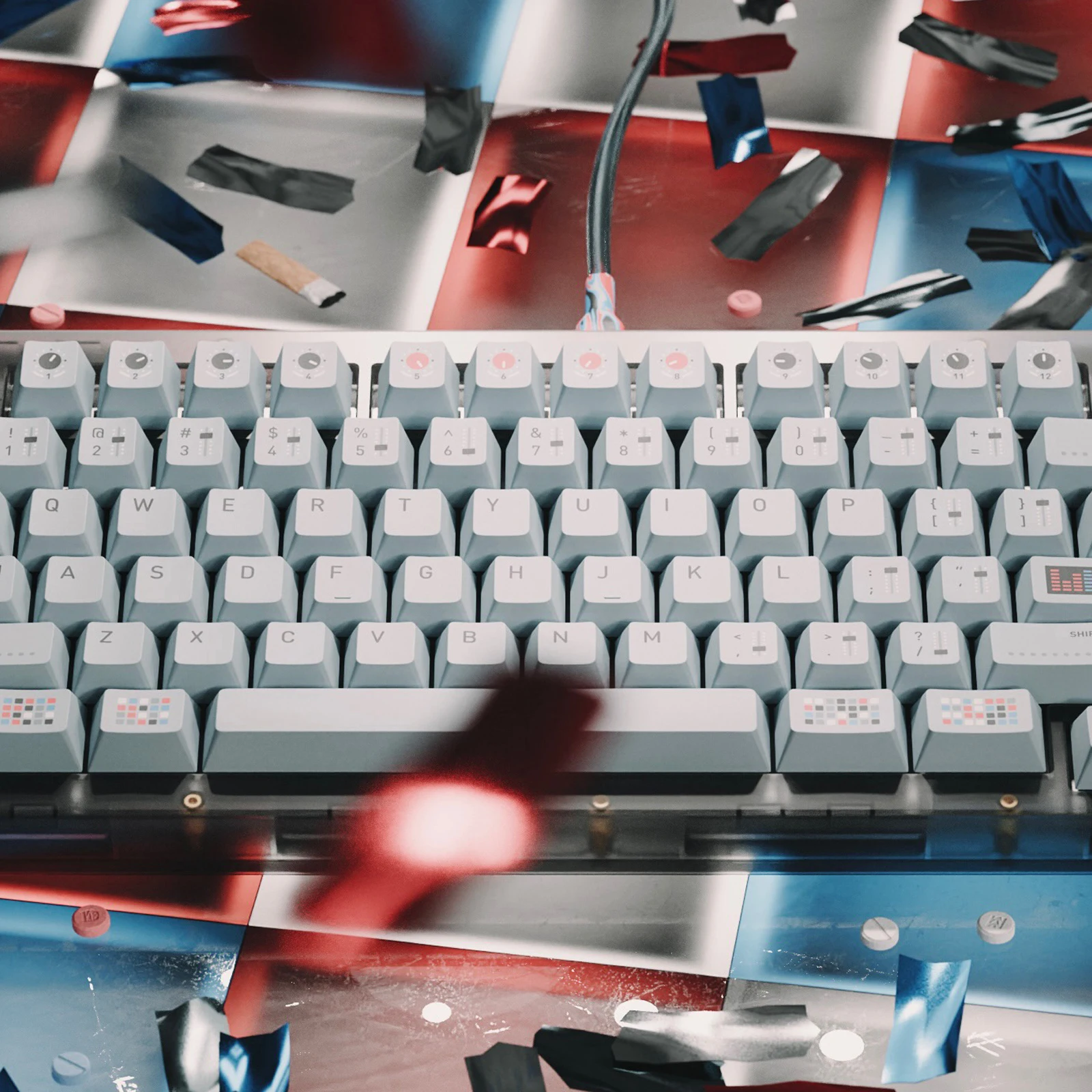 Synth Keycaps Cereja Perfil Pbt Dye Sublimação Keycap Teclado Mecânico para mx Interruptor Iso Enter 40 61 64 75 84 87 980 - Imagem 3