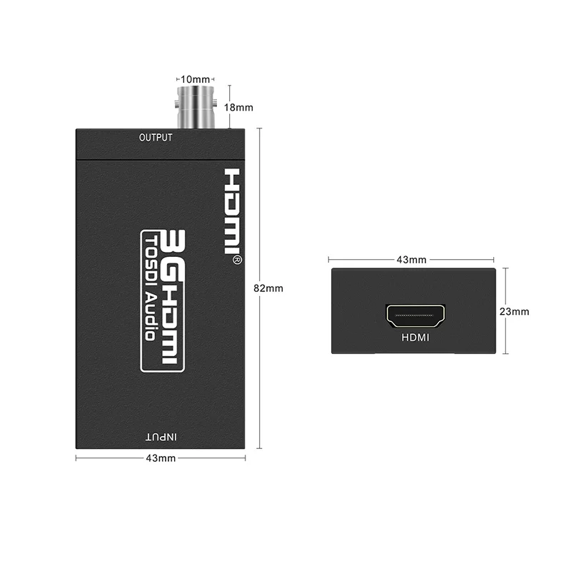 미니 3G 1080P HDMI to SDI SD-SDI HD-SDI, 3G-SDI HD 비디오 컨버터, 소매 패키지 전원 어댑터 포함