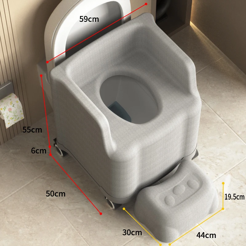 Portable Folding Seats Bedroom Furniture Stools Bath Goods Toilet Scaffolding Wc Stool Adult Goods Furniture Ottomans Foot Step