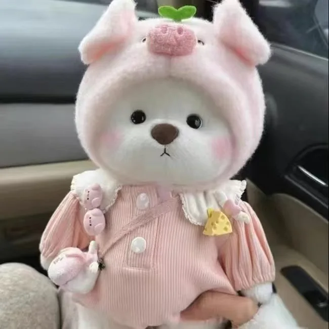 thumbnail image 1 of Oso de peluche de 30 cm hecho a mano de alta calidad, juguete para cosplay, cambio de vestido, niña, abrazo, muñeco de peluche tierno para novia, regalo de Navidad, 1 of 5