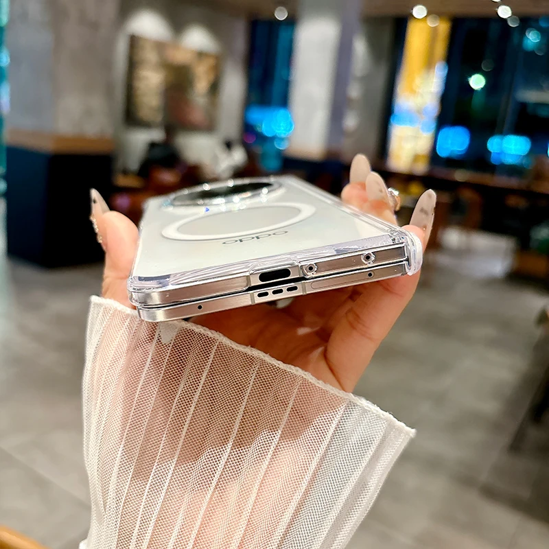 Transparent Slim Magnetic Wireless Charging Protective Back Cover