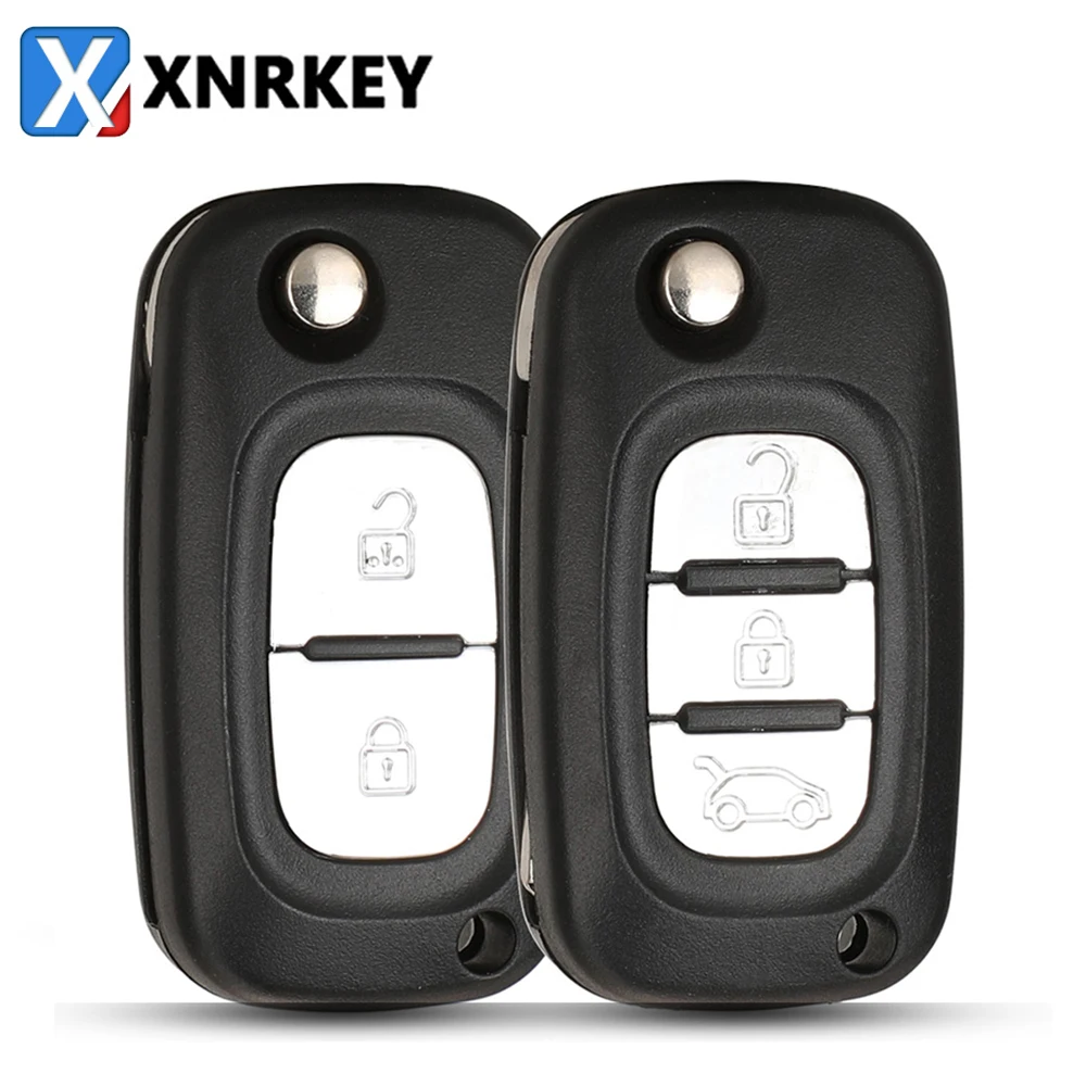 XNRKEY 2/3 Button Filp Car Remote Key Shell for Renault Fluence Clio Megane Kangoo Modus Car Key Case with NE73/VA2 Blade remtekey 2pcs remote key shell case 2 button ne73 blade 2002 2003 2004 2005 2006 2007 2008 2009 2010 for renault master traffic