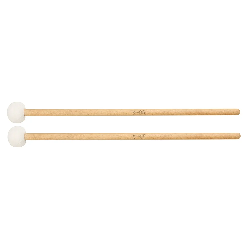 

Musical Percussion Drum Stick Felt Mallet Bamboo Wooden Head Sticks Timpani Mallets Drumstick