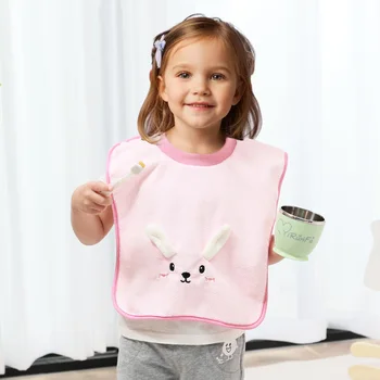 Soft Tooth Brushing Coral Velvet Bib Multifunctional Children'S Washcloth Baby Bibs Children Waterproof Towels 1