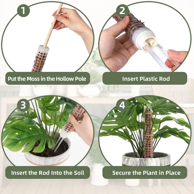 Moss Pole Plastic Plant Stand Indoor Climbing Plants Guardian Tutors Pot Moss Stick For Plants Growth Garden Support Accessories 3