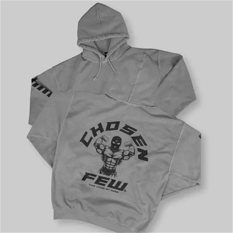 2023 Autumn/winter Men's Gym Hoodie Sports Cotton Sweater Fitness Sweatshirt Jacket High Kangaroo Pocket Fitness Pullover