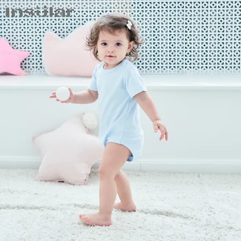 INSULAR Newborn Cotton Bodysuits Baby Rompers Infant Jumpsuit Kids Triangle Climbing Clothes Short Long Sleeve Boys Girls Summer